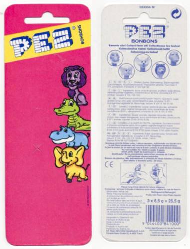 PEZ - Card MOC -Safari Animals - Elephant - Yellow Head