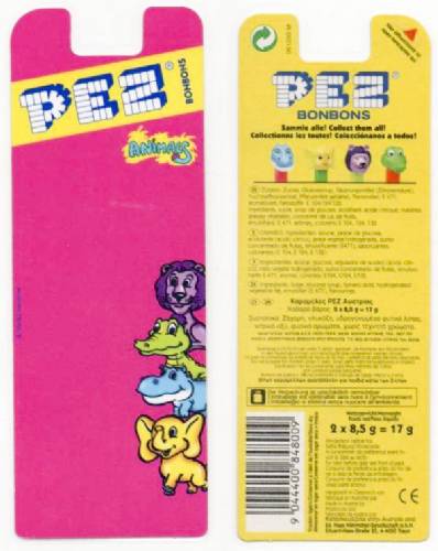 PEZ - Card MOC -Safari Animals - Lion - Lavender Face