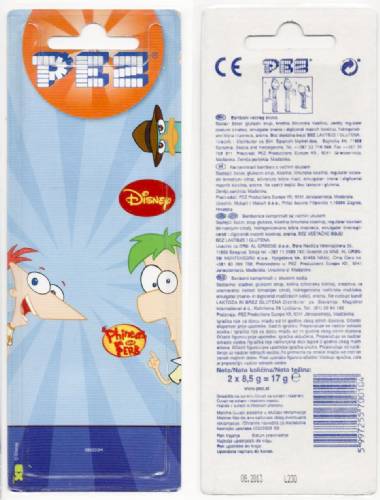 PEZ - Card MOC -Disney Movies - Phineas and Ferb - Perry