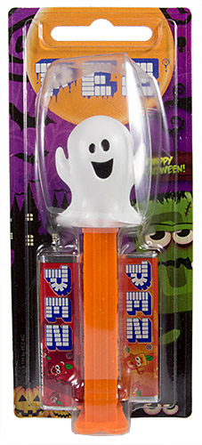 PEZ - Card MOC -Halloween - Friendly ghost - without pupils
