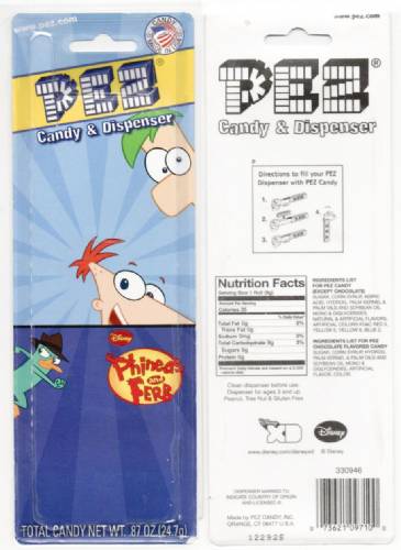 Carded PHINEAS and FERB Pez Dispenser PHINEAS 