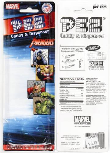 PEZ - Card MOC -Super Heroes - Marvel - Incredible Hulk - E