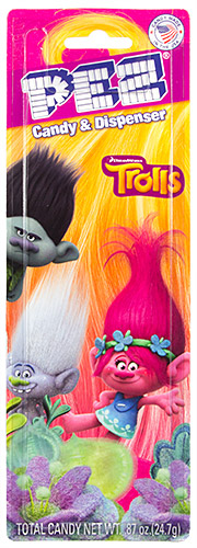 PEZ - Card MOC -Dreamworks Movies - Trolls - Branch - Purple