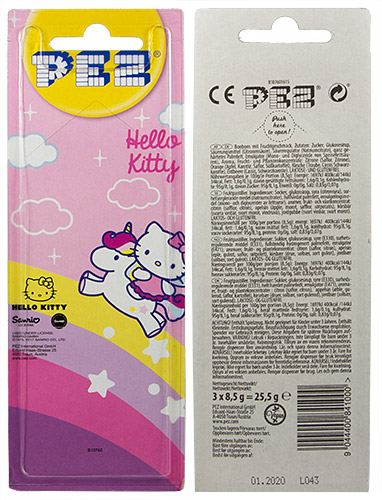 PEZ - Card MOC -Unicorn - squeezed eyes bow, star on ears