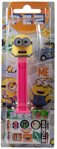 PEZ - Card MOC -Despicable Me - Despicable Me 3 - Minion Dave - screaming mouth - B