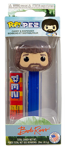 PEZ - Card MOC -TV - Bob Ross - blue stem