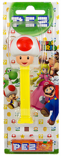 PEZ - Card MOC -Animated Movies and Series - Nintendo - Toad - white neck