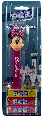 PEZ - Card MOC -Disney Parks - Minnie Mouse - dark pink, white dots - D