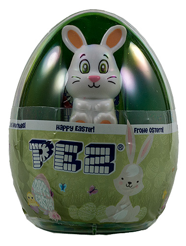 PEZ - Card MOC -Easter - Mini Gift Egg - Bunny - Mini Full Body White - H