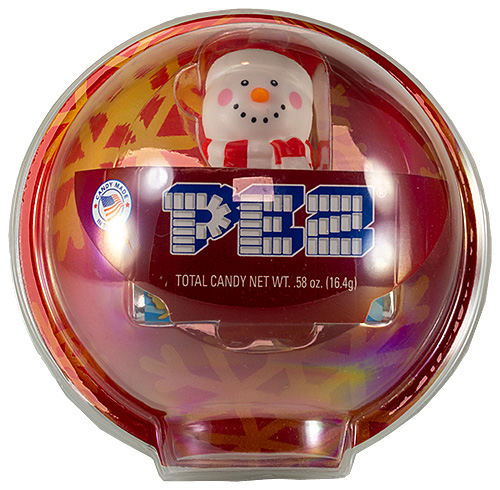 PEZ - Card MOC -Mini PEZ - Snowman - Ornaments ball / beenie and scarf / mini - F