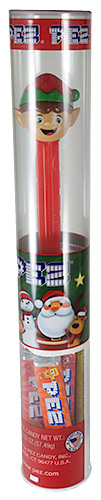 PEZ - Card MOC -Christmas - Elf - Green/Red/Green cap - C
