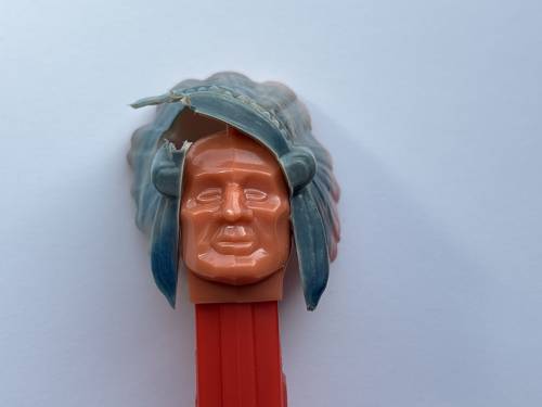 PEZ - Bi-Centennial - Indian Chief - Marbled Headdress
