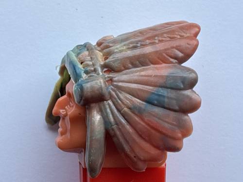 PEZ - Bi-Centennial - Indian Chief - Marbled Headdress