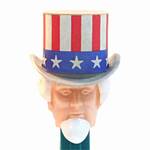 PEZ - Uncle Sam  Light Face, White Hair