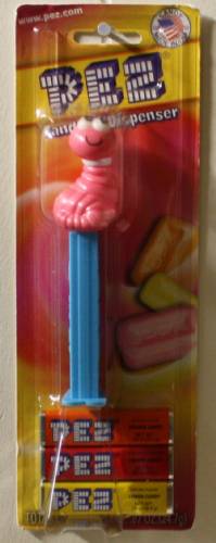 PEZ - Bugz - Worm - Pink Head