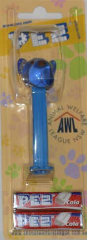 PEZ - AWL / SOS - Crystal - Barky Brown - Crystal Blue Head, Crystal Ears
