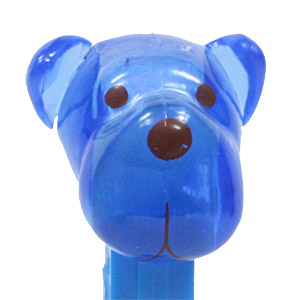 PEZ - AWL / SOS - Crystal - Barky Brown - Crystal Blue Head, Crystal Ears