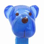 PEZ - Barky Brown  Crystal Blue Head, Crystal Ears on Blue