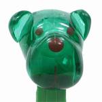 PEZ - Barky Brown  Crystal Green Head on Green