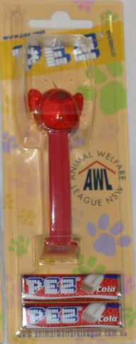 PEZ - AWL / SOS - Crystal - Barky Brown - Crystal Red Head