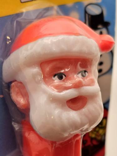 PEZ - Christmas - Santa Claus - Pink Head, Red Hat - D