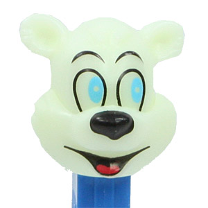 PEZ - Christmas - Glow-in-the-Dark - Polar Bear - Glowing Head - A