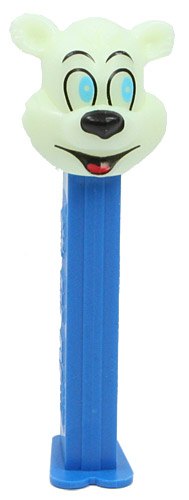 PEZ - Christmas - Glow-in-the-Dark - Polar Bear - Glowing Head - A