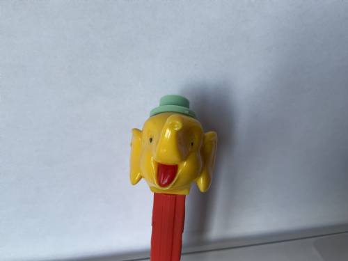 PEZ - Circus - Big Top Elephant (Flat Hat) - Yellow/Aqua/Red