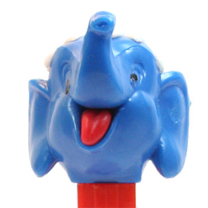 PEZ - Circus - Big Top Elephant (with Hair) - Blue/White/Red