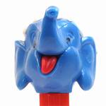 PEZ - Big Top Elephant (with Hair)  Blue/White/Red