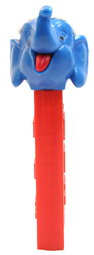 PEZ - Circus - Big Top Elephant (with Hair) - Blue/White/Red