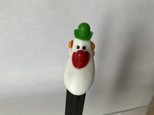 PEZ - Circus - Long Face Clown - Green/Red/Yellow