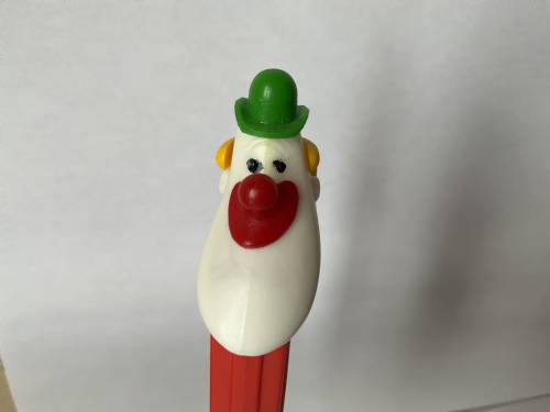 PEZ - Circus - Long Face Clown - Green/Red/Yellow