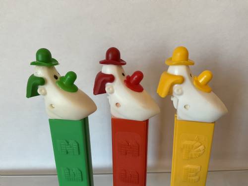 PEZ - Circus - Long Face Clown - Green/Red/Yellow