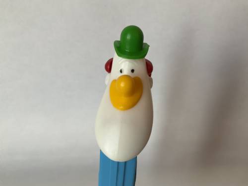 PEZ - Circus - Long Face Clown - Green/Yellow/Red