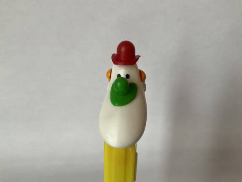 PEZ - Circus - Long Face Clown - Red/Green/Orange