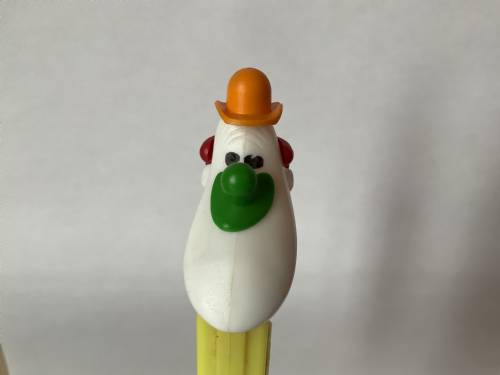 PEZ - Circus - Long Face Clown - Yellow/Green/Red