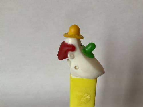 PEZ - Circus - Long Face Clown - Yellow/Green/Red