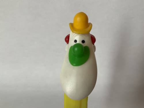 PEZ - Circus - Long Face Clown - Yellow/Green/Red