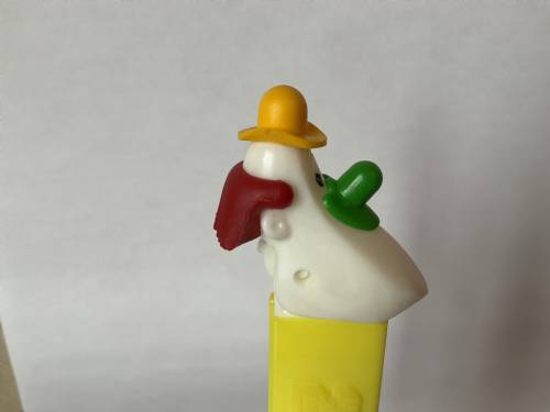 PEZ - Circus - Long Face Clown - Yellow/Green/Red