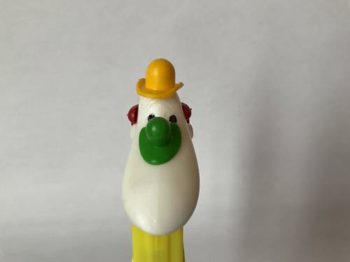 PEZ - Circus - Long Face Clown - Yellow/Green/Red