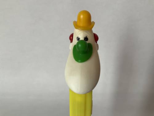 PEZ - Circus - Long Face Clown - Yellow/Green/Red