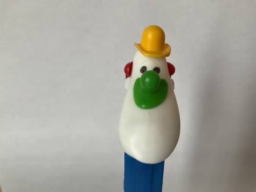 PEZ - Circus - Long Face Clown - Yellow/Green/Red