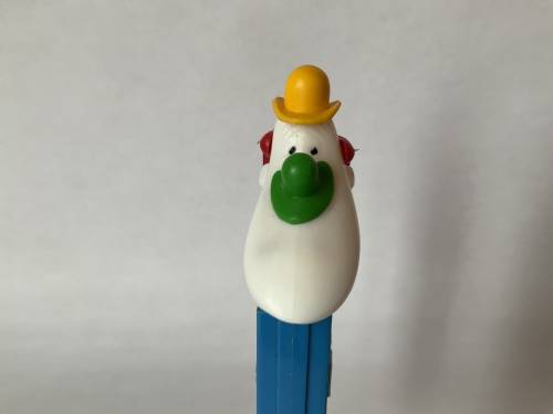 PEZ - Circus - Long Face Clown - Yellow/Green/Red