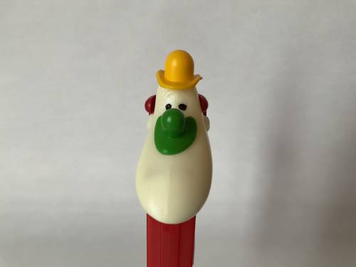 PEZ - Circus - Long Face Clown - Yellow/Green/Red