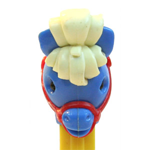 PEZ - Circus - Pony-Go-Round - Blue/White/Red/Black