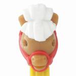 PEZ - Pony-Go-Round  Caramel/White/Red/Black