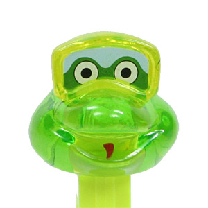 PEZ - Crystal Collection - Frog - Green Crystal Head