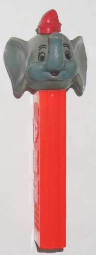 PEZ - Disney Classic - Dumbo - Gray Head, Red Hat - A