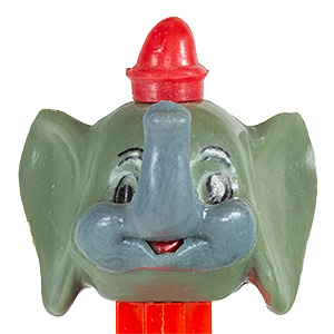 PEZ - Disney Classic - Dumbo - Gray Head, Red Hat - A